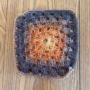 Handmade Crochet Potholder in Brown and Orange. NWOT